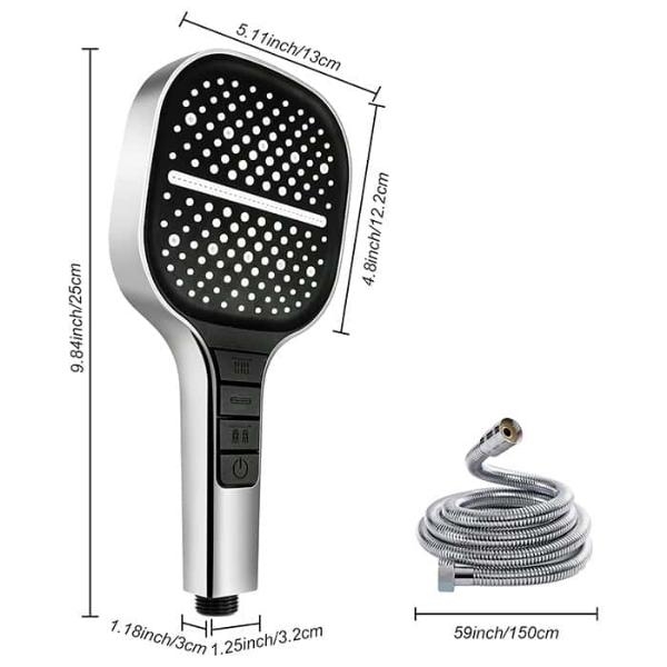 Cap de Dus cu 3 Functii, Buton Schimbare Jet, Ergonomic, Universal - imagine 5