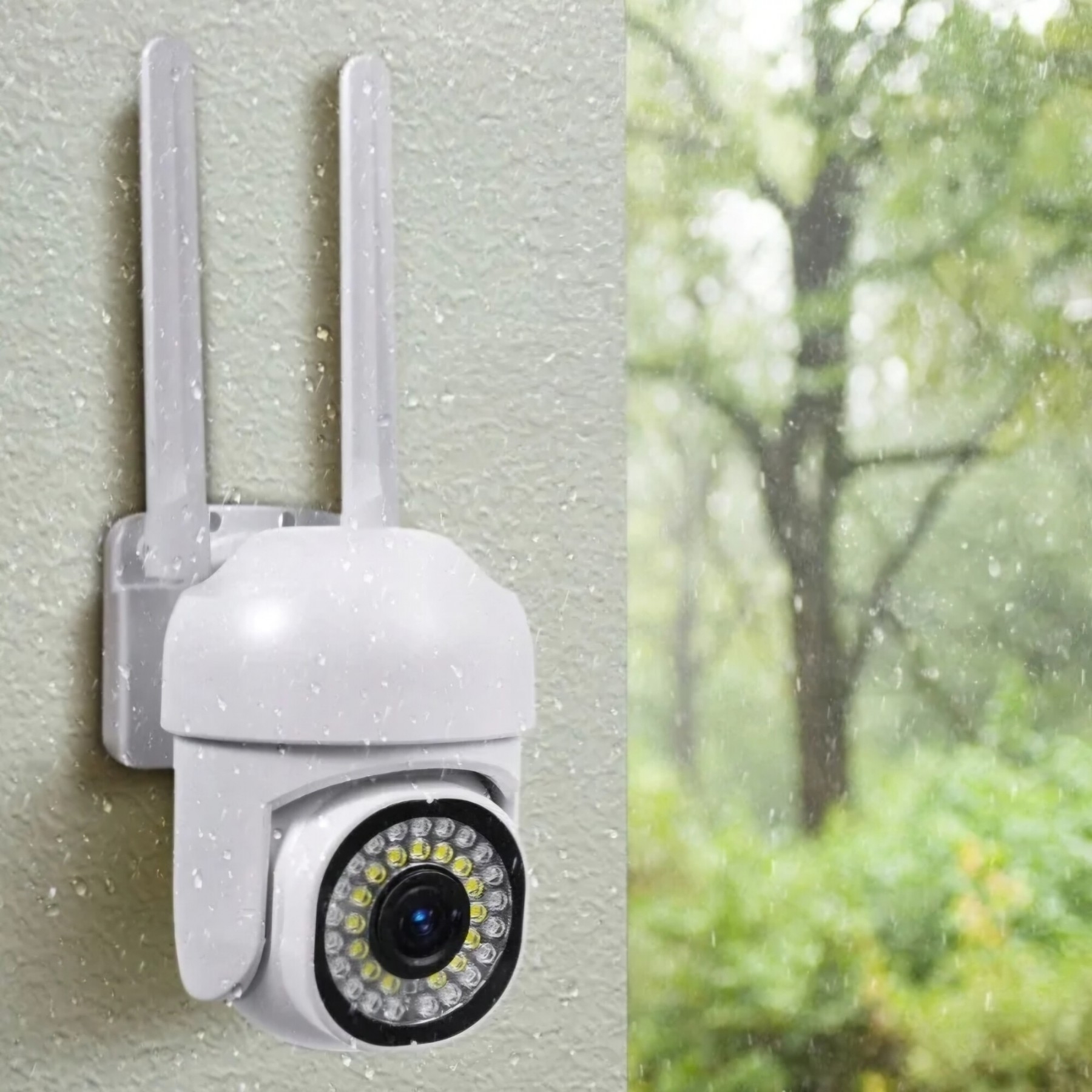 Set 2 Camera Supraveghere pentru Exterior, Conexiune Wi-Fi, Full HD, 360°, IP66, Carduri Memorie Cadou - imagine 6