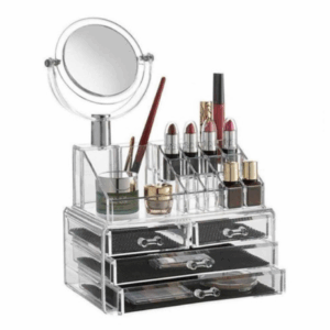 Suport Organizator suport make-up, si diverse cosmetice oglinda inclusa 3 sertare