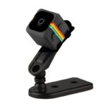 Mini camera metalica SQ11 PRO cu functie foto-video, suporta memorieSD 32GB, iesire AV, Negru, suport prindere inclus