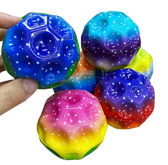 1 + 1 GRATIS - Minge Saltareata, Super Space Ball, multicolor, 9 cm - imagine 3