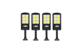 Set 4 lampi solare,150 LED, 6 COB, 90W, cu senzor de miscare, suport prindere inclus si telecomanda