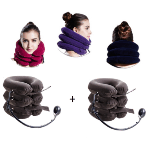 1 + 1 GRATIS Guler Cervical , Corectia coloanei, Eliminarea durerilor cervicale, Gonflabil, 3 camere