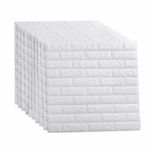 Set 20 Tapet 3d autocolant Alb, rezistent la apa, 70cm x 77cm x 4 mm Smartmall®