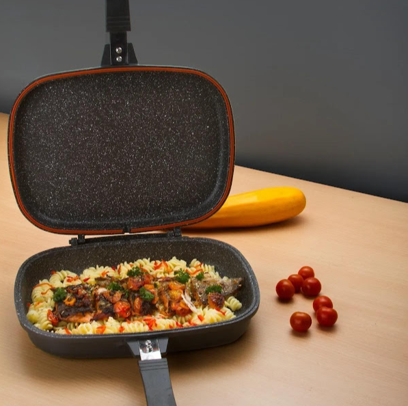 Tigaie dubleta grill, antiaderenta, 30 cm - imagine 9