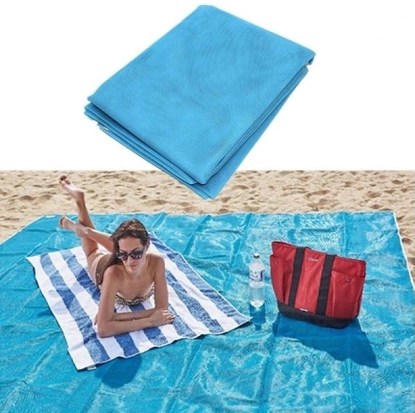 Covor plaja si picnic, rogojina care indeparteaza nisipul, 200x150 cm, Smartmall - imagine 9