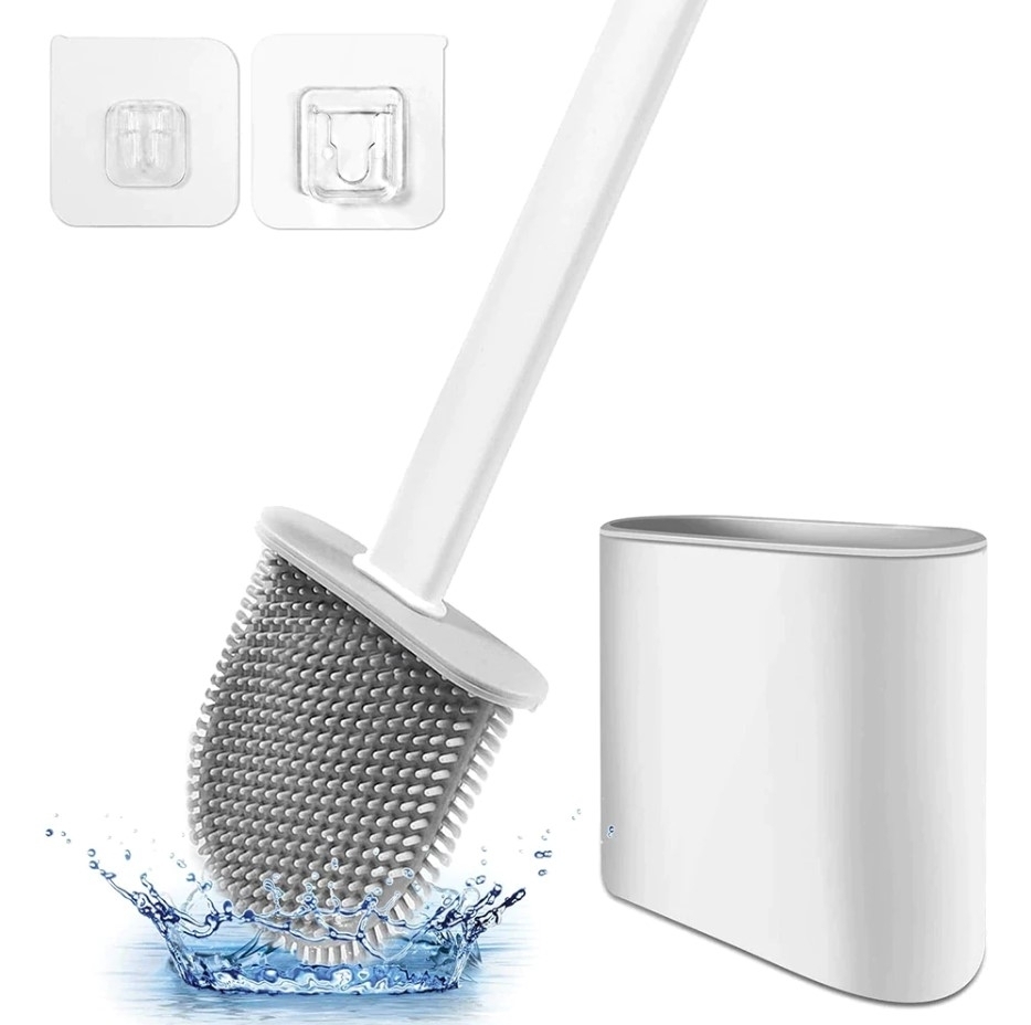 1 + 1 GRATIS - Perie pentru WC din silicon cu suport autoadeziv si cap flexibil - imagine 11