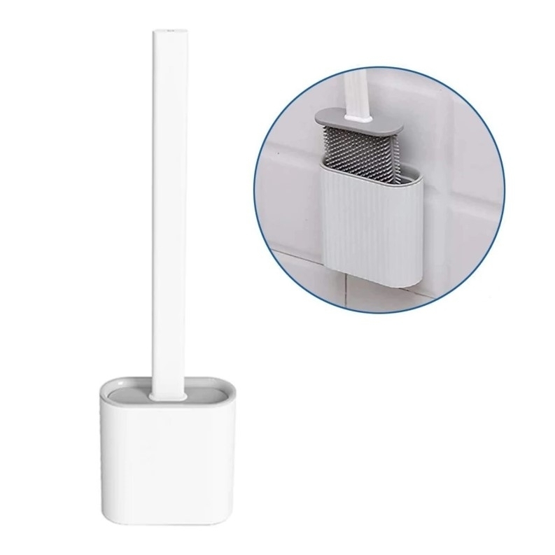 1 + 1 GRATIS - Perie pentru WC din silicon cu suport autoadeziv si cap flexibil - imagine 9