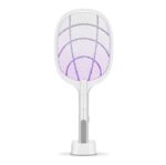 Paleta electrica anti tantari si insecte 2IN1cu lumina inclusa, stativ birou, utilizare manuala sau automata acumulator 400mAh