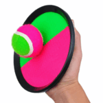 Set 2 palete cu minge, velcro, roz/verde