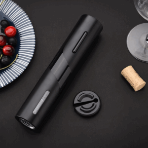 Tirbușon electric, cu accesoriu pentru tăiat folia, cu baterii