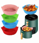PROMO - Set 4 Tavi silicon pentru Air Fryer friteuza, prajit, copt, multicolor