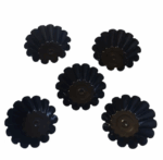 Set 5 Forme pentru Savarine si Briose, Negru, 10 cm