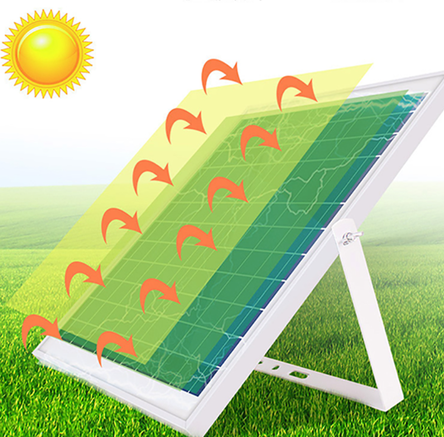 Proiector iluminat cu panou solar si telecomanda , 100-800 W - imagine 5