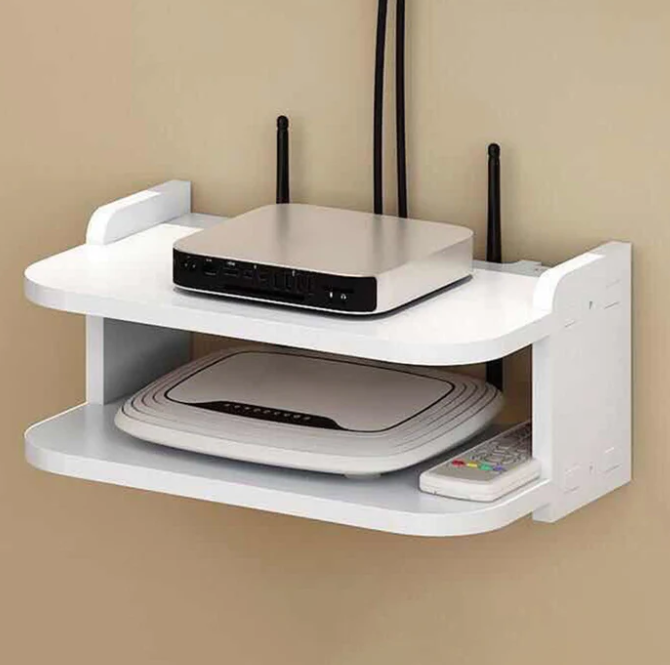 Raft de perete organizator pentru router - imagine 2