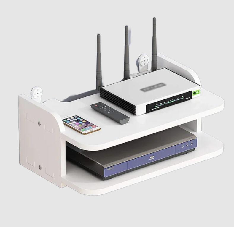 Raft de perete organizator pentru router