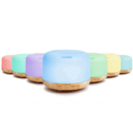 Difuzor aromaterapie cu ultrasunete, capacitate 300ml, LED 7 culori Smartmall