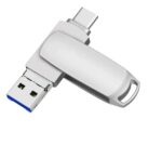 Stick Memorie USB C-Rotate Metalic,  64 GB, Argintiu