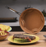 Tigaie Ceramica Steel AirFry cu capac de sticla, 28cm