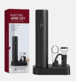 Set Tirbuson Electric, 4 in 1 cu taietor de folie, dop de vid si aerator/varsator de vin, Multifunctional