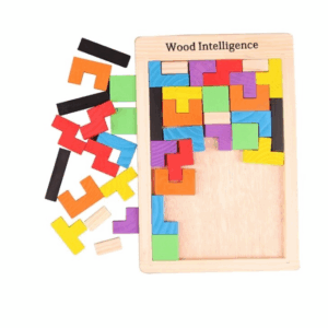 Puzzle din lemn, Russian Block, Multicolor