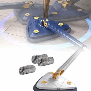 Mop cu cap triunghiular, reglabil, rotire 360 grade cu 3 lavete incluse