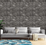 Set 10x Tapet 3D Autoadeziv, Design Caramida In Relief Gri/Negru, Rezistent La Apa, Usor De Curatat Dimensiuni 70x77cm