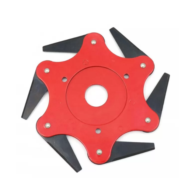 Disc cu 6 cutite pliabile pentru motocoasa, 255x25.4 mm - imagine 5