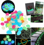 Pietre decorative Glowrock, multicolore, fosforescente, pentru gradina