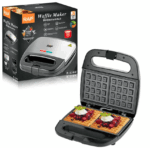 Aparat de Facut Gofre, RAF R536H, 750W, Reglarea Automata a Temperaturii, Negru-Argintiu