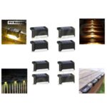 Pachet Promo: 8 Lampi solare pentru trepte, culoare negru Smartmall