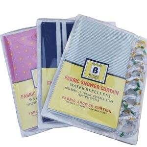 Perdea de dus, poliester, diferite modele, 179 x 179 cm, cu 12 inele