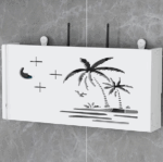 Suport router wireless pentru mascare fire si echipament WIFI, alb