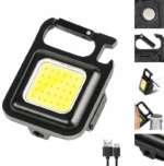 Mini lanterna portabila led, tip breloc, reincarcabila, de camping, waterproof