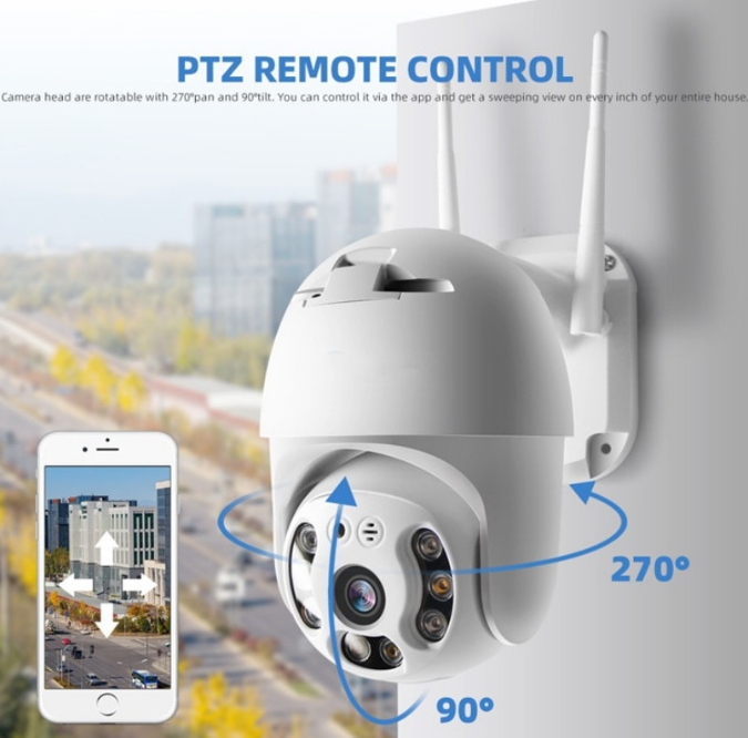 Camera de supraveghere PTZ 2MP, Wireless, Antene Duale, Cu iluminare LED si IR, Control Miscare Vertical + Orizontal, Detectarea Miscarii - imagine 2