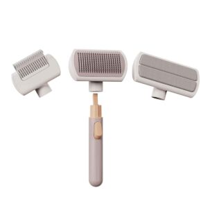 Perie Cu Auto-Curatare Pentru Caini Si Pisici | 3 In 1 | Anti-Naparlire | Indepartare Substrat | Sigura Pentru Piele