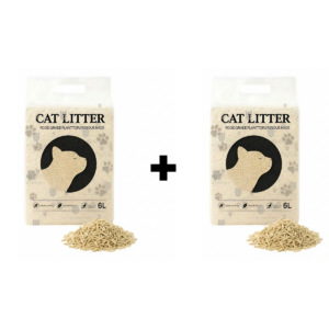 PROMO 1+1 | Asternut Vegetal Din Tofu 6L | Nisip Pentru Litiera Pisici | Fara Praf | Ecologic