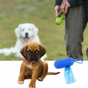 Dozator Pentru Saci De Deseuri Animale | Suport Portabil | Carcasa Din Plastic | Pentru Caini