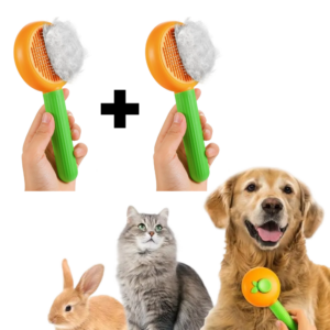Promotie 1+1 Perie Pentru Pisici Si Caini | Auto-Curatare | Curatare Profunda Blana | Masaj Delicat