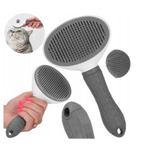 Perie Pentru Animale | Auto-Curatare | Ace Inclinate 150° | Maner Ergonomic