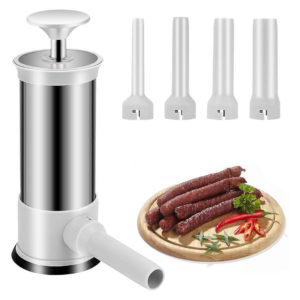 Masina De Umplut Carnati | Set 5 Piese | 4 Tuburi Diferite | Prindere Cu Ventuza | Inox