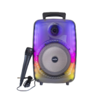 Boxa Bluetooth Cu Iluminare RGB Si Microfon Cu Fir | Difuzor 8 Inch | Radio FM | USB | Card SD
