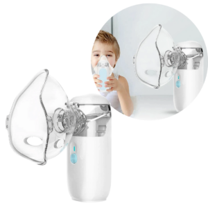 Aparat Aerosoli Portabil | Nebulizator Ultrasonic Cu Plasa | Ultra Silentios | Reincarcabil USB | Set Adulti Si Copii