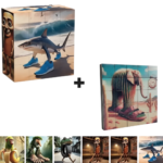 PROMO 1+1 Puzzle Magnetic Educativ Pentru Copii | Cuburi Magnetice 3+ Ani | Joc Creativ Cu Imagini Multiple