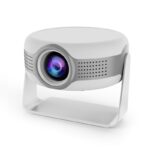 Videoproiector Portabil Inteligent | WiFi 6 | Bluetooth 5.0 | Rezolutie HD 720P | Corectie Trapezoidala Automata 4D | Focalizare Automata | Alb