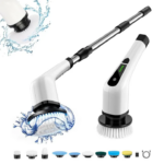 Perie Electrică Rotativă cu Mâner Extensibil | 9 Capete Curatare Interschimbabile, 2 Viteze, Wireless, IPX7