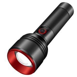 Lanterna Tactica Cu LED Reincarcabila USB | 4 Moduri Iluminare | Zoom Reglabil | Utilizare Exterior Si Urgenta