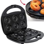 Aparat Electric Gogosi 750W | Placi Antiaderente Duble | Coacere Rapida Pe Ambele Fete | 22x23x5 cm | 110-220V