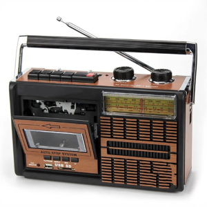Radio Portabil Retro | MP3 Player USB SD | AM FM SW1 SW2 Alimentare Duala | 3W | Maro/Negru