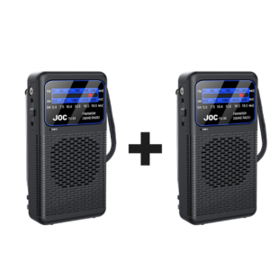 PROMO 1+1 | Radio Portabil | AM FM SW | Mufa Casti 3.5mm Lumina LED | Dimensiuni Compacte | Negru